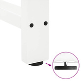 Nogi do stołu jadalnego białe 2 szt. 100x(72-73) cm stal