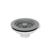 Odpływ zatyczkowy 3 1/2" z syfonem 1-komorowy Power Colour silver stone (GRANIT-pionowy), save space (12PB3-P2A-GR)