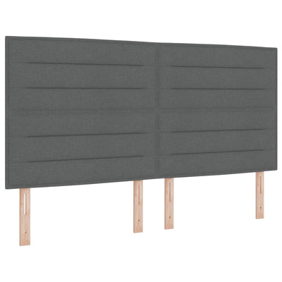 Łóżko z box spring LED z materacem ciemnoszary 180 x 200 cm