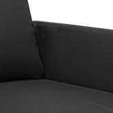 2-osobowa sofa, czarna, 140 cm, sztuczna skóra wariant 4