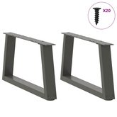 Nogi do stolika kawowego w kształcie litery V 2 szt. Antracyt 50x(30-31,3) cm Stal