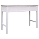 vidaXL Biurko, szare, 110x45x76 cm, drewniane