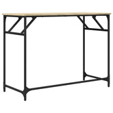 vidaXL Biurko, dąb sonoma, 100x45x76 cm, materiał drewnopochodny, stal