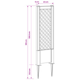 Trellis z gwoździem Biały 43 x 6 x 165 cm PP
