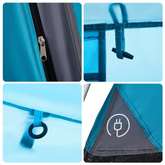 vidaXL Namiot rodzinny, 10-os., niebieski, szybko rozkładany