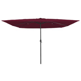 Parasolka ogrodowa Bordeaux Czerwony 295 x 295 x 245 cm