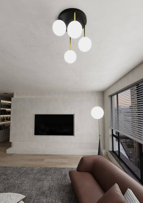 Lampa sufitowa  DOLCE 4 BL OPAL