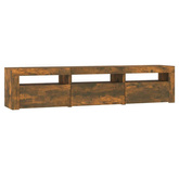vidaXL Szafka pod TV z oświetleniem LED, przydymiony dąb, 180x35x40 cm