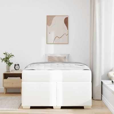 Ramka łóżka Biały 120 x 190 cm PVC