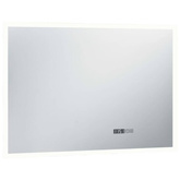 vidaXL Lustro łazienkowe z LED, czujnikiem dotyku i zegarem, 100x60 cm