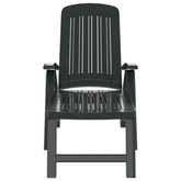 vidaXL Składany leżak, polipropylen, zielony