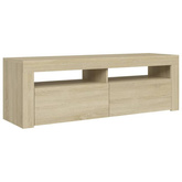 vidaXL Szafka pod TV z oświetleniem LED, dąb sonoma, 120x35x40 cm model standard