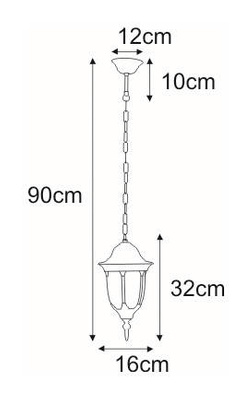 Wisząca lampa zewnętrzna K-5007H/N z serii VASCO KAJA