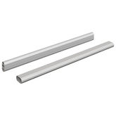 Drążek do szafy 2 pcs Srebrny 371,5 x 15 x 29 mm Stop Aluminium