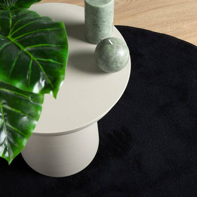 vidaXL Dywan OVIEDO z krótkim włosiem, czarny, Ø 280 cm