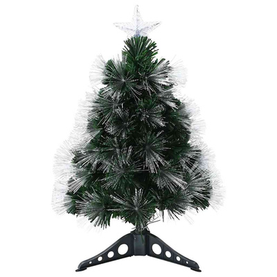 Sztuczna choinka z 50 diodami LED z podstawą Zielony 64 cm PVC