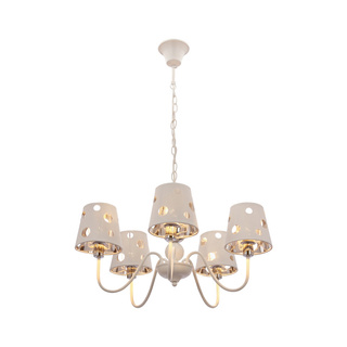 Żyrandol biały lampa wisząca 5xE14 Batley Ledea 50205110