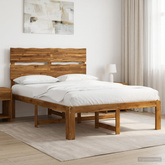 Podwójna rama łóżka z wezgłowiem ROSTOCK naturalny 152 x 203 cm