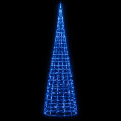 vidaXL Choinka z lampek, na maszt, 3000 niebieskich LED, 800 cm