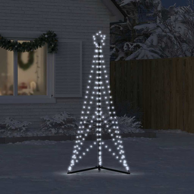 Choinka LED 363 diody LED Zimna biel 182 cm