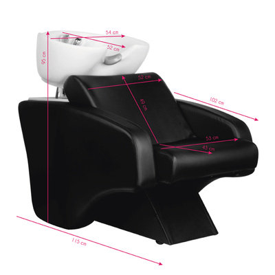 Hair System myjnia fryzjerska C38 czarna 125925