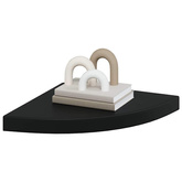 vidaXL Narożne półki ścienne, 2 szt., czarne, 35x35x3,8 cm, MDF