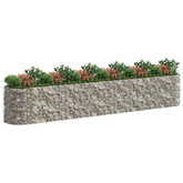Podwyższona donica gabionowa galwanizowane żelazo 600x100x100cm