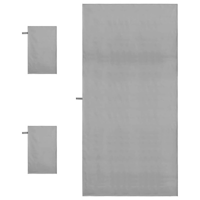 Zestaw Ręczników Sportowych 3 pcs Ciemnoszary