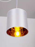 Lampa wisząca z abażurem Atlanta biała nowoczesna do salonu