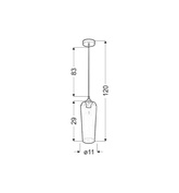 LAMPA WISZĄCA EOL 31-51844  1xE27 ŻÓŁTA ZIELONA