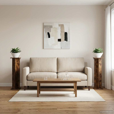 Stojak na rośliny 2 pcs Dąb Wędzony 25 x 25,5 x 100,5 cm