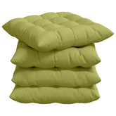 Poduszki na siedziska 4 pcs Jasnozielony 40 x 40 x 6 cm tkanina