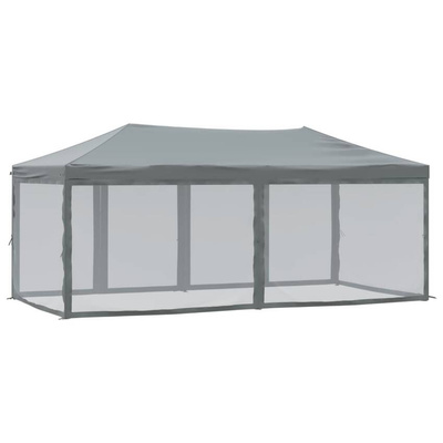 vidaXL Składany namiot imprezowy ze ściankami, antracytowy, 3x6 m