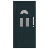 Drzwi Frontowe 98 x 208 cm PVC antracytowy