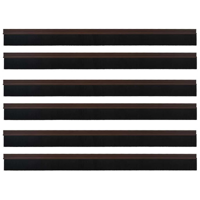 Szczotki uszczelniające do drzwi samoprzylepne 6 szt. 100 cm