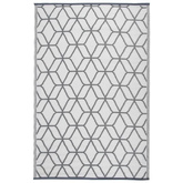 Esschert Design Dywan zewnętrzny, 180x121 cm, szaro-biały, OC25