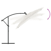 Parasol ogrodowy na stalowym słupku, biały, 246x246x230 cm