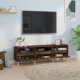 vidaXL Szafka pod TV, przydymiony dąb, 150x30x44,5 cm