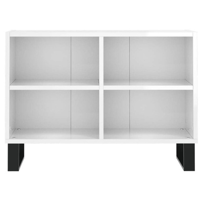 vidaXL Szafka pod TV, biała, wysoki połysk, 69,5x30x50 cm