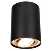 Punktowa oprawa sufitowa natynkowa SKAND 1 Black Gold GU10 IP20 okrągła czarna złota EDO777224 EDO Solutions
