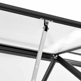 Szklarnia z ramą podstawy, antracytowa, aluminiowa, 4,75 m?