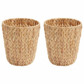 Kosze na papierowe odpady 2 pcs Naturalny 26 x 26 x 29 cm
