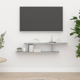 vidaXL Wisząca szafka pod TV, szarość betonu, 125x18x23 cm