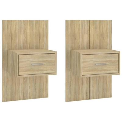 vidaXL Wiszące szafki nocne, 2 szt., dąb sonoma model standard