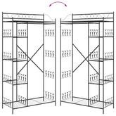 Otwy garderoba Czarny 101 x 43 x 188 cm Stal