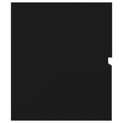 Szafka z wbudowaną umywalką, czarna, materiał drewnopochodny