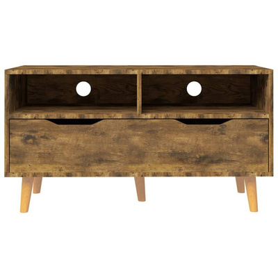 vidaXL Szafka pod TV, opalany dąb, 90x40x48,5 cm