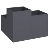 Doniczka ogrodowa Antracyt 100 x 100 x 60 cm Stal