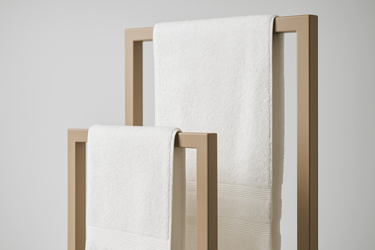 Beżowy wieszak na ręczniki KS-63 WIESZAK TOWEL II - KAJA HOME