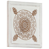 Dekoracja artystyczna 2 pcs Brązowy i biały 40 x 40 x 1,5 cm